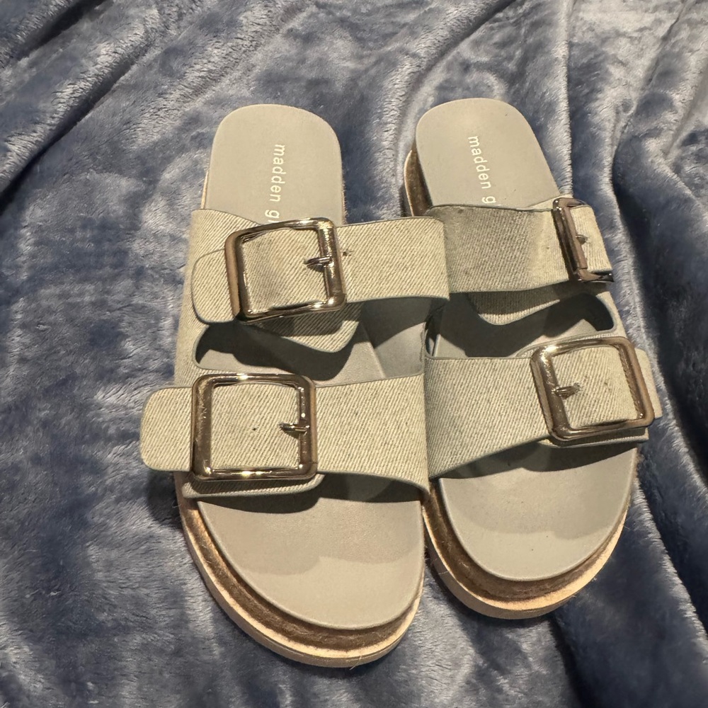 Madden Girl Silver Buckle Sandals